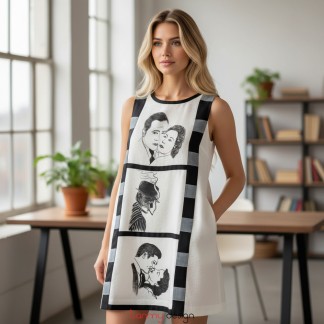 Hand-painted short dress - CI11